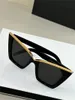 Nya modedesignkvinnor Solglasögon 570 Cat Eye Acetate Rames med metall toppfälg Populär stil utomhus UV400 -skyddsglasögon