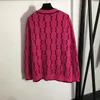 Pulls pour femmes Designer Rose Rouge Lettre Taille libre Pull tricoté INS Mode Cardigan à col en V pour femmes Manteaux d'hiver 8LOA