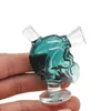 Colorful Pyrex Thick Glass Skull Style Pipes Portable Dry Herb Tobacco Cone Cigarette Holder Filter Smoking Tube Waterpipe Bubble Bubbler Hand Bong DHL