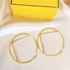 Fashion stud 14k gold hoop earrings Designers earrings ear ring woman Luxury designer earring multi colors double letter jewelry W308F