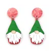 Boucles d'oreilles en peluche 1pair 35 mm CN Drop gnome Noël Bijoux en acrylique mignon pour les femmes