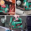 Hychika 800W Laser Jig såg 6 Multifunktionell Jigsaw Electric Saw för träbearbetningsverktyg med 6 stycken blad