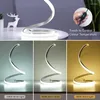 Lampy stołowe Beau-Spiral Nowoczesna lampa Stepleless Dimmable Bedside 3 Kolor Temperatur