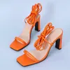 Chaussures habillées été sandales femmes pompes mode Sexy Peep orteil à lacets bride à la cheville fête talons hauts femme 2022 Sadalias Femininas