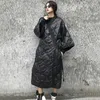 Femmes Down Parkas Noir Foncé Hiver Japonais Kimono Bandage Robe Lâche Long Coton Rembourré Veste Manteau Chaud LM88 221205
