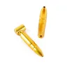 Gold Metal Smoking Holder Tobacco Pipe Golden Bullet Shape Hand Spoon Pipes Tools 78mm Alloy