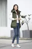 Women's Vests 2022 Autumn And Winter Mid-Length Down Padded Cotton Clothes Women's Casual Waistcoat With Hood Zipper Outwear Y707