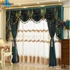 Cortina cortina europeia cortinas de veludo italiano para sala de estar quarto de luxo de tecido de cor sólida tratamentos de valance cortinas personalizadas