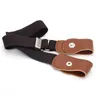 Bälten Easy Belt Buckle Free Hidden Invisible For Women Elastic Without Leather Men Inga midjebandsjeans