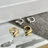 Kolczyki obręcze SRCOI Luksusowy projekt małego wahadła dla kobiet minimalistyczna biżuteria geometryczna mosiężna wodociągowa kolczyka