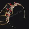 Vintage mariée mariage diadèmes strass cristal couronne cheveux accessoires or argent couleur princesse casque