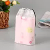 Bolsas de viagem transparentes de viagem de roupas de roupas de roupa de baixo Organizador bolsa de viagem para produtos de higiene pessoal cosméticos bolsa de armazenamento de algodão