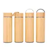 Natural Bamboo Stainless Steel Liner Thermos Water Bottle Vacuum Flasks Insulated Bamboo Cup For Tea Drinking P1206