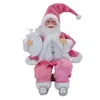 D￩corations de No￫l 1 pc 14 '' Assis Santa Claus Figurines Figure suspendue Ornements d'arbre de No￫l Jouet de poup￩e