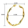 Stainless Steel Twisted Asymmetrical Circle Hoop Earrings Rose Gold Stud Huggie Ear Rings for Women Fashion Fine Jewelry