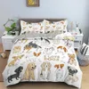 Bedding sets Dachshund Dog Set Cute Colorful Puppy Duvet Cover Cartoon Polyester Quilt Pet Home Textiles King Queen 2/3pcs 221205