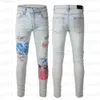 Jeans da uomo Pantaloni da uomo in denim strappato firmati Pantaloni da uomo casual con cerniera hip-hop per pantaloni elasticizzati da uomo