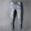 Jeans pour hommes classique imprimé broderie Designer hommes Jeans moto trou luxe Denim hommes mode Street Wear hommes Pantsboif