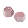 Présentoir à bijoux produit Hexagon Veet Ring Box Porte-bijoux avec couvercle amovible pour fiançailles de mariage 2745 T2 Drop Delivery Dhse6