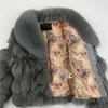 Damen Wollmischungen Luxus echte echte Pelzjacken Mäntel mit Kragen für Damen kurze warme verdickte Oberbekleidung in Kleidungsstücken 221205
