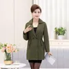 Women's Jackets Trench Coat Middle-Aged Women's Coats 2022 Spring Autumn Thin Outerwear Mid-length Casual Jacket Mom Elegant Windbreaker