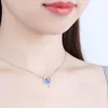 Pendant Necklaces Selling Silver Color Temperament Zircon Moonstone Moon Dream Women's Necklace Fashion Joker Gift Jewelry