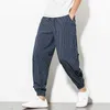 Herrbyxor streetwear baggy casual byxor hane randiga svettbyxor harem byxor män koreansk stil 2020 ny fitness bomullsbyxor män 5xl t221205