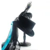 Boinas 15cm 4 tamanho de trabalho manual Mesh preto homem homem homem casamento chapéu de fedora para festas de noiva mágica Top