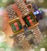 Luksusowe kobiety Square Red Green Color Watch 24 mm moda 316L stal nierdzewna 5atm Waterproof Relogio Feminino Lady Boutique Party Quartz Na rękę