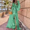 Womens Swimwear Micendy Full-Length Beach Cover Up Sexy Swimsuit Women Long Dress Belt Beachwear Loose Sleeve Bikinis Cover-Ups''gg''NSUD