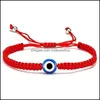 Charm Bracelets Pretty Red String Bracelet Evil Eye Of Fate Good Luck Amet Thread Protection 12 W2 Drop Delivery Jewelry Bracelets Dhhkz