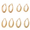 Boucles d'oreilles de cerceau tendance en forme de boucle d'oreille en forme de boucle g￩om￩trique plaque m￩tallique multi-niveaux dor￩ne femme en acier inoxydable hypoallerg￩nique