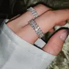 Bruiloft ringen Koreaanse temperament flash diamant wijs vinger ring mode set vrouwelijke strass jwerigheid anillos mujer