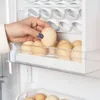 Storage Bottles 30 Grids Plastic Egg Holder For Refrigerator 3-Layer Flip Fridge Tray Container Kitchen Countertop Fresh