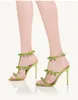 Luxury Design High Heel Aquazzura Cha Crystal Shoes Sandal quality designers heels womens sandals party wedding dress heel sexy back strap leather box