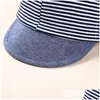 Cappelli da festa cappelli design a strisce per neonati berretto da baseball grazioso cotone 620 mesi ragazzi girls sun morlum autunno pick inventario all'ingrosso dhamg