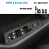 Voor BMW 2-serie G42 F44 2020-2021 Interieur Central Control Panel Deurhandgreep Koolstofvezel Sticker Sticker Sticker CAR Styling Accessorie