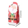Wrap regalo 6 pezzi sacche di natale kraft bocconcini di caramelle con adesivo santa claus sacchetti da imballaggio di compleanno decorazioni per feste di compleanno