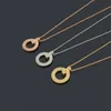 2022 Fashion Brand Pendant Necklace Luxury Full Diamond Crystal T Necklace for Women Classic Korean Designer Stainless Steel Necklaces Jewelry Gift