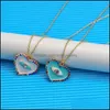 Pendant Necklaces S2295 Fashion Jewelry Turkish Symbol Colorf Love Heart Evil Eye Pendant Necklace Blue Eyes Punk Necklaces C3 Drop Dhlsf