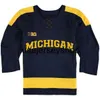 maillot de hockey Michigan Wolverines Colleage chandails de glace Dylan Larkin Quinn Hughes Thomas Bordeleau Cam York Strauss Johnson Jack Becker