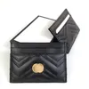 Fashion famous Luxurys Designers Key Wallets Card Holder Genuine Leather Marmont G purse Womens men Purses Mens Coin Mini Wallet Bag Charm Brown card case wristlets