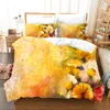 Bedding sets Oil Painting Flowers Digital Printing Sets Adult Bedclothes Quilt Art Duvet Cover Set Single King Queen Size 221205