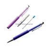 Гель -ручки 1pcs thlowontone crystal ballpoint pen fashion creative stylus touch для записи канцелярские канцелярские товары Офис школы инвентаризация