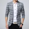 Abiti da uomo Versione coreana da uomo a maniche lunghe con bottoni Slim Drop Giacca da abito casual Cappotto di marca Blazer in cotone da lavoro