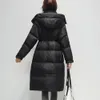 Mulher Down Parkas Winter Ladies Long Casual Classual Fashion Solteftiting Down Jacket 221205