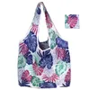 Grande bolsa de compras dobr￡vel Polyester impresso reutiliz￡vel eco -amig￡vel bolsa dobr￡vel bolsas de armazenamento de bolsas SN5048