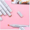 علامات 72pcs فنان الرسم Copic Sketch تعيين Fine Nibs Twin Tip Board Marker Pens for Ding 753 K2 Drop Delivery Office B DH0W2