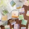 46 Pcs Kawaii Paper Stationery Sticker Set Spring Filed Floral Scenery Cute Scrapbooking Decorative Diy Label Gift Packing Decor