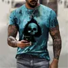 Men's T-shirts Mens t Shirts Summer 3d Printing Cross Fashion Handsome Shirt Casual Breathable Short-sleeved Oversized T-shirt O-neck Top